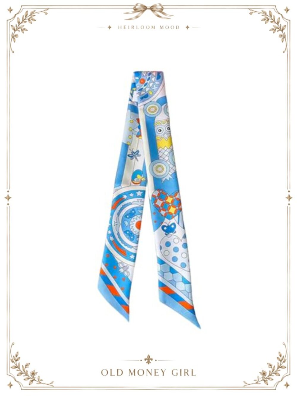 100% Mulberry Silk Narrow Scarf Hair Tie Handbag Handle Wrap Neckerchief